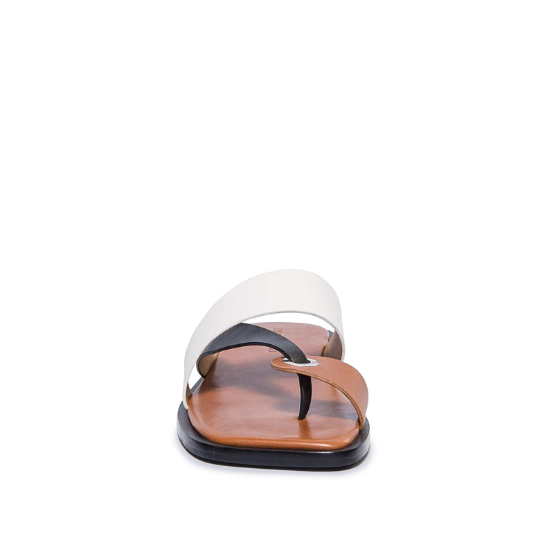 Sandale Slide Bernardo Amelia Cross Strap Dama Negrii Albi | IZZ5689JF