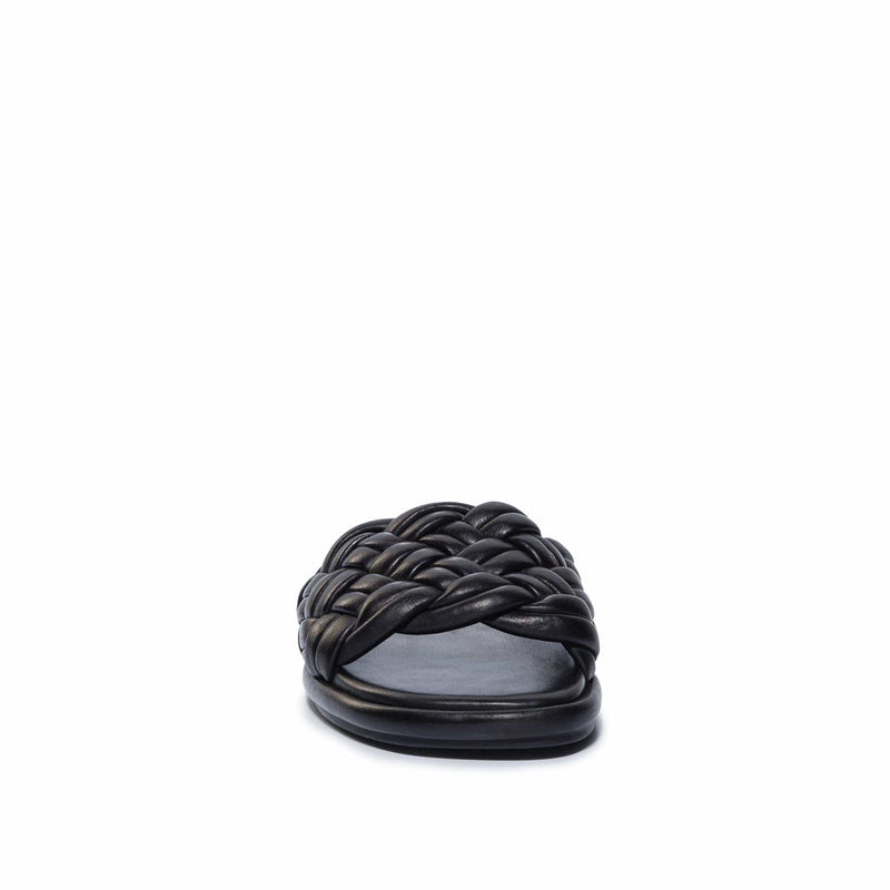 Sandale Slide Bernardo Troy Woven Dama Negrii | MWY1125OJ
