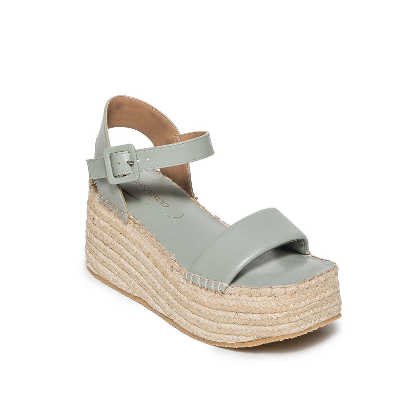 Sandale cu Platforma Bernardo Mallorca Espadrille Dama Verzi Deschis | CCF8135JL